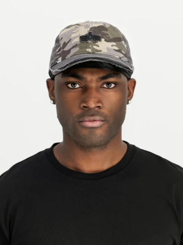 Distressed Logo Camo Cap 258903